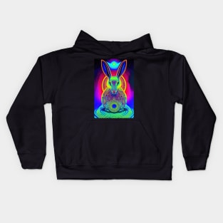 Psychedelic Pop art - RABBIT Kids Hoodie